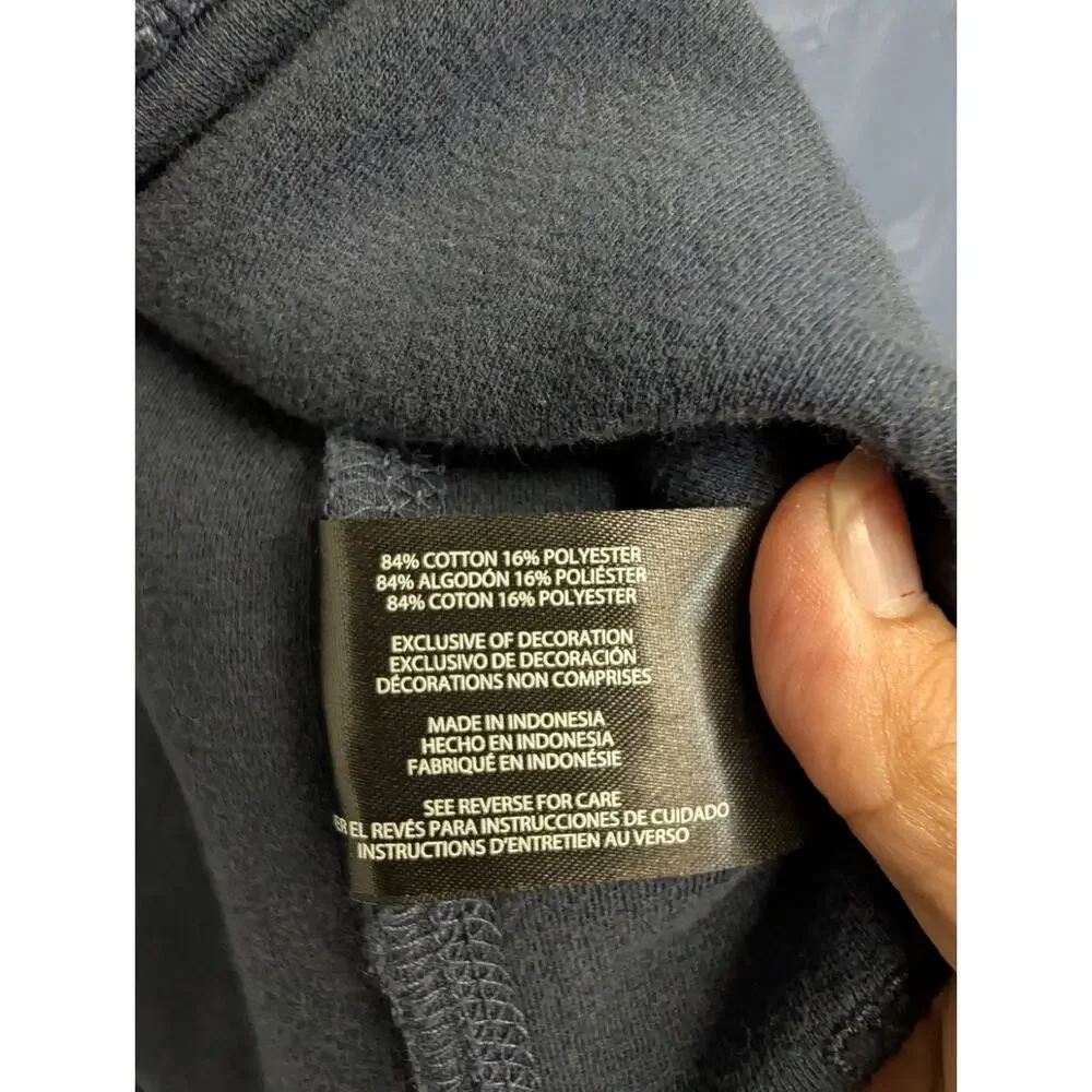 Banana Republic Men's XXL Quarter Zip Pullover Sweatshirt Blue Cotton Blend